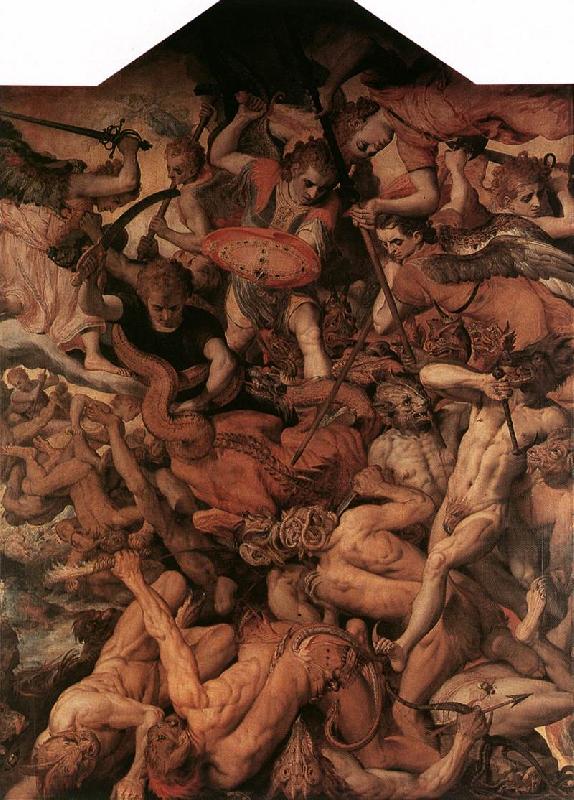 FLORIS, Frans The Fall of the Rebellious Angels oil painting picture